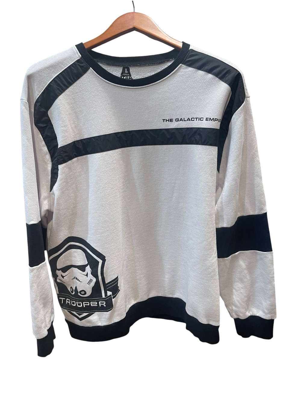 Star Wars The Galactic Empire Storm Trooper Graphic Sweatshirt Mens SZ L White